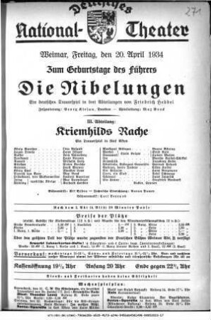 Die Nibelungen III. Abteilung: Kriemhilds Rache