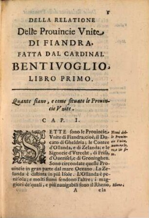 Relationi Del Cardinale Bentivoglio, 1
