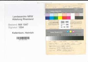 Entnazifizierung Heinrich Kaltenborn , geb. 07.09.1900 (Arbeiter)