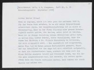 Brief von Gerhart Hauptmann an Julius Elias