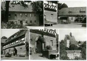 Burkhardswalde. Gasthof , Kirche, Alte Schule