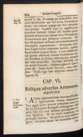 Cap. VI. Reliqua adversus Artemon. argumenta
