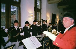 Schloss Reinbek: Festsaal: Neujahrsempfang des Landes Schleswig-Holstein: Festsaal: Jagdbläserchor Sachsenwald-Aumühle, 13. Januar 2010