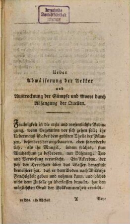 Einleitung zur Kenntniß der englischen Landwirthschaft und ihrer neueren practischen und theoretischen Fortschritte in Rücksicht auf Vervollkommnung teutscher Landwirthschaft : für denkende Landwirthe und Cameralisten, 2,1