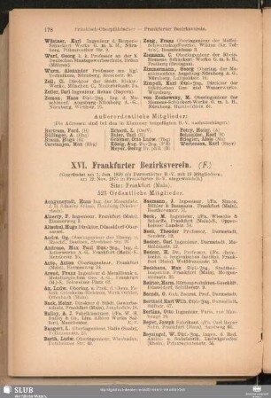 XVI. Frankfurter Bezirksverein.