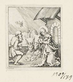 Anbetung der Hirten, Blatt 3 der Folge "Szenen aus dem Leben Christi"