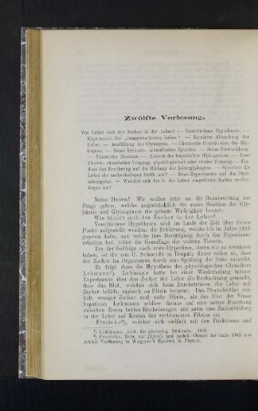 Zwölfte Vorlesung.