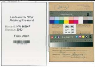 Entnazifizierung Albert Flues , geb. 16.01.1886 (Landwirt)