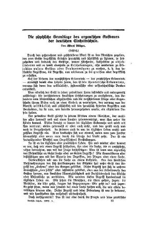 Die psychische Grundlage des organischen Aufbaues der deutschen Einheitsschule : (Schluß)