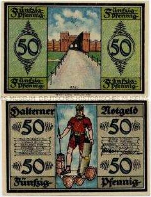 50 Pfennig, Notgeld der Stadt Haltern