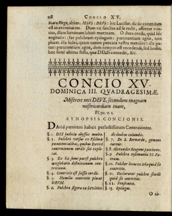 Concio XV. Dominica III. Quadragesimae.