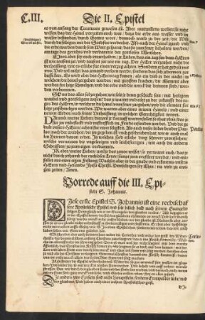 Vorrede auff die III. Episteln S. Johannis.