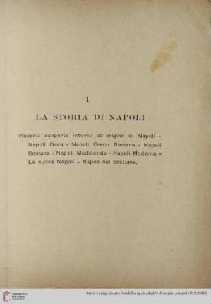I. La storia di Napoli