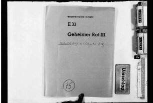 Geheimer Rat: Urlaub der Mitglieder des Geheimen Rats - ausgenommen die Departementchefs