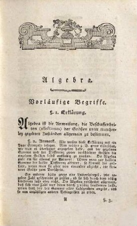 Johann Georg Prändels öffentlichen Repetitors der Mathematik auf dem churfürstl. Schulhause zu München Algebra : nebst ihrer litterärischen Geschichte