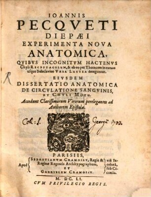 Experimenta nova Anatomica
