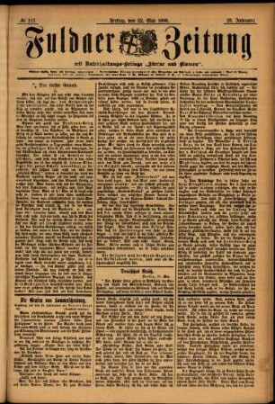 Ausgabe vom Freitag, den 22. Mai 1896.