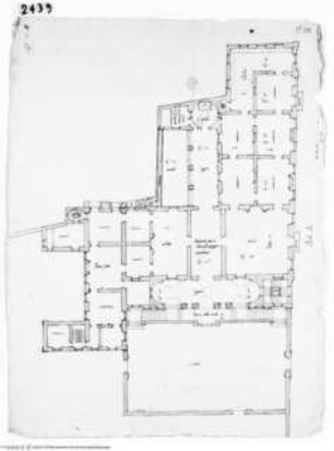 Rom, Vigna Bandini auf dem Quirinalshügel, Kasino, Grundriss des Piano nobile