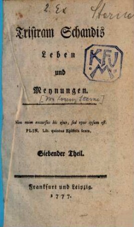 Tristram Schandis Leben und Meynungen. 7