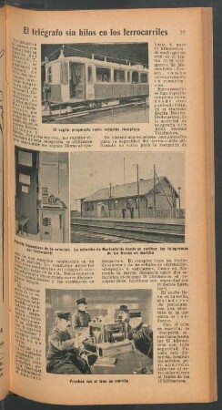 El telégrafo sin hilos en los ferrocarriles