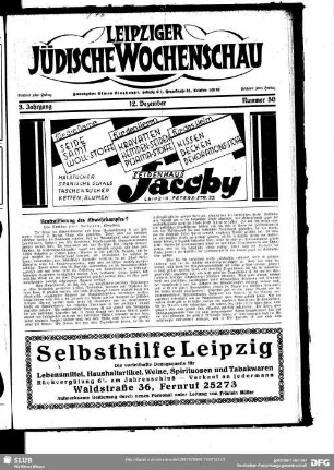 Leipziger jüdische Wochenschau