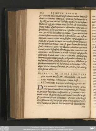 Nonnulla In Sacra Scriptura quae artem medicam concernunt, ad naturales rationes utcunque reduci posse. Ad Dominum Theodorum Soupyrgum. LIX.