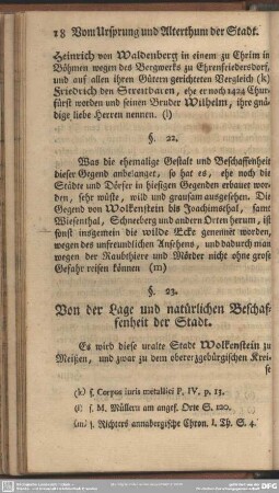 §. 23. Von der Lage und natürlichen Beschaffenheit der Stadt