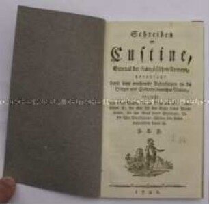Schreiben an Custine, General der französischen Armeen