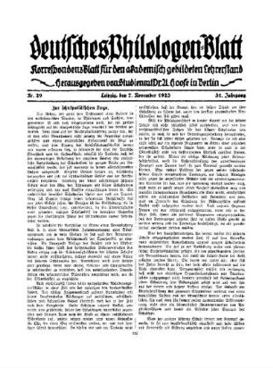 Zur schulpolitischen Lage