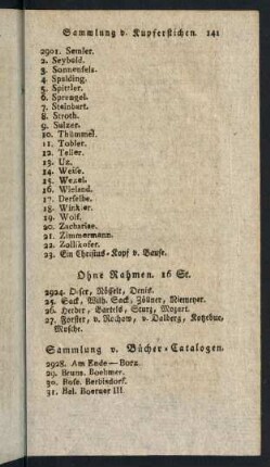 Sammlung von Bücher-Catalogen