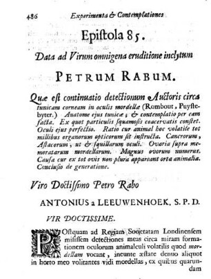 Epistola 85