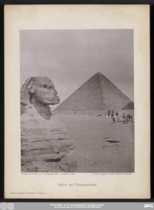 Sphinx und Cheopspyramide.