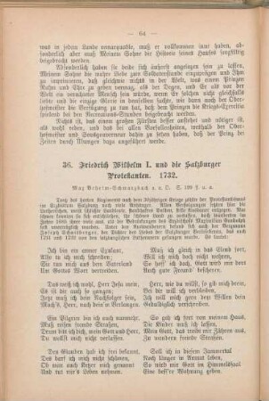 36. Friedrich Wilhelm I. und die Salzburger Protestanten. 1732.