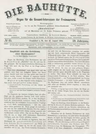 No. 35. Frankfurt a. M., den 26. August 1916. 59. Jahrgang.