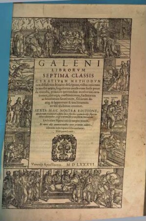 Galeni Opera, 7. Librorum Septima Classis Curativam Methodum tum diffuse tum breviter descriptam, victus rationem in morbis acutis, singulorum morborum facile paranda remedia, privatam quorundam morborum curationem, chirurgie constitutionem, fractaturarum ac luxationum sanationem, fasciarum deniq[ue] & laqueorum & machinamentorum tractatum continet