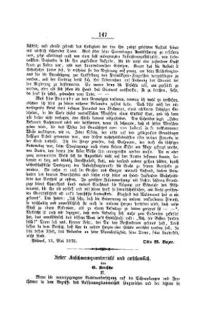 Ueber Anschauungsunterricht und anschaulich : (Fortsetzung)