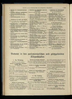 Vertreter in den parlamentarischen und gesetzgebenden Körperschaften