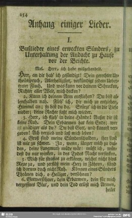 Anhang einiger Lieder