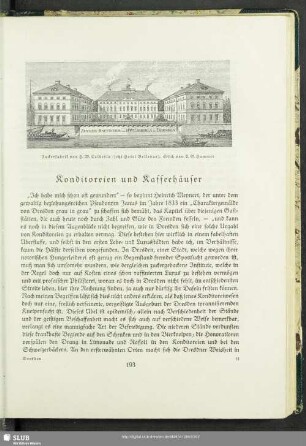 Konditoreien und Kaffeehäuser