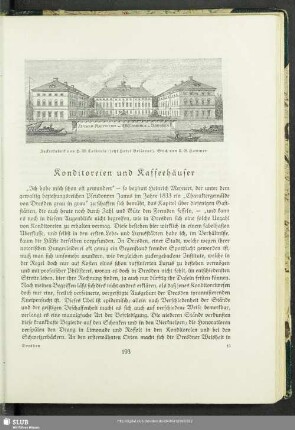 Konditoreien und Kaffeehäuser