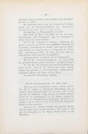 Fall IV (Krankengeschichte No. 1063,1904).