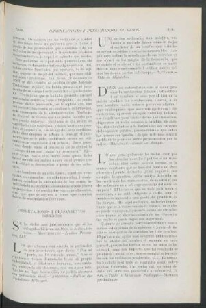 Observaciones y pensamientos diversos