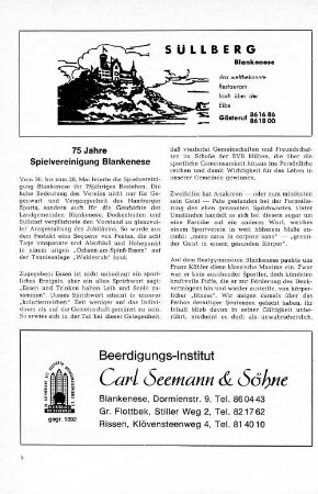 75 Jahre Spielvereinigung Blankenese