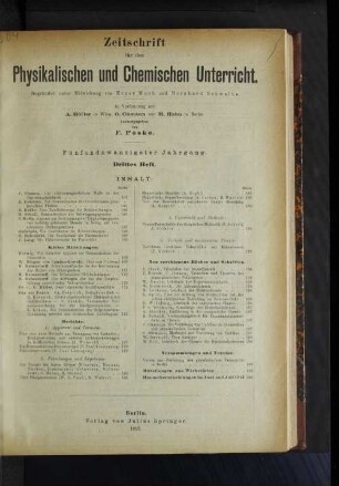 Fünfundzwanzigster Jahrgang. Drittes Heft.