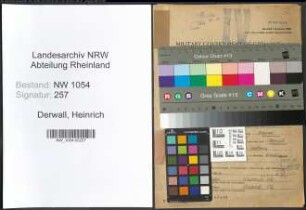 Entnazifizierung Heinrich Derwall , geb. 02.04.1896 (Rangieraufseher)