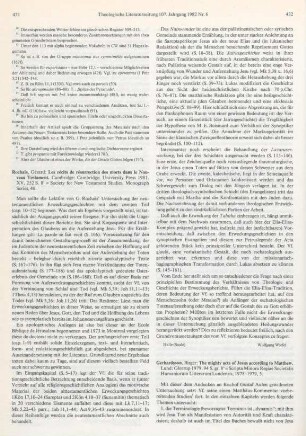 432-433 [Rezension] Gerhardsson, Birger, The mighty acts of Jesus according to Matthew