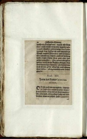Titul. XII. Form des Aydts Curatorum ad litem