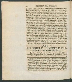 Caput VI. Pili Fistulae, Harumque Filamenta Transversalia