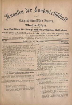 No. 39. Berlin, den 28. September 1870. X. Jahrgang.