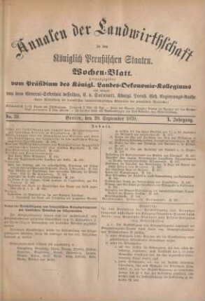 No. 39. Berlin, den 28. September 1870. X. Jahrgang.